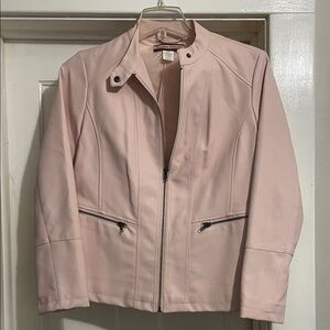 Women's Faux Leather Pink Jacket